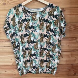 Pepaloves Anthropplogy Leopard Print Women's Top - Medium